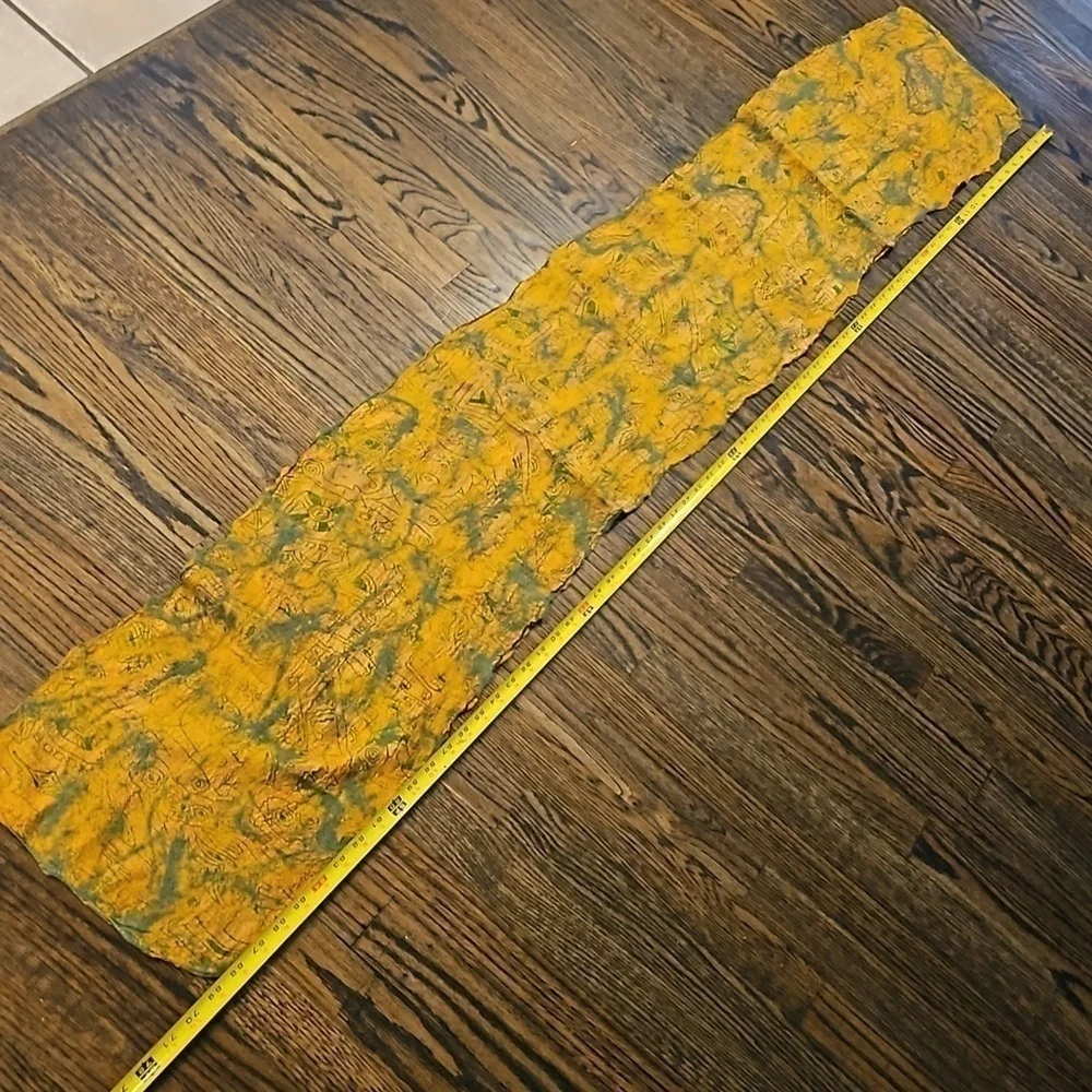 Scarf Handcrafted Wool and Silk New 69x12